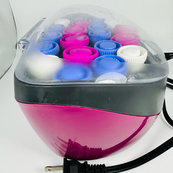 Remington Ionic Velvet Hot Rollers H-5600 3 Sizes NO CLIPS!Tested Working - Picture 4 of 11